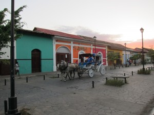 Povoz s koňmi - Granada, Nikaragua
