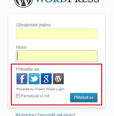 Jak se přihlásit přes FB, Google a Twitter