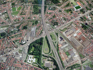 Letecká fotografie Gentu