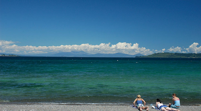 Lake Taupo, Severní ostrov, Nový Zéland