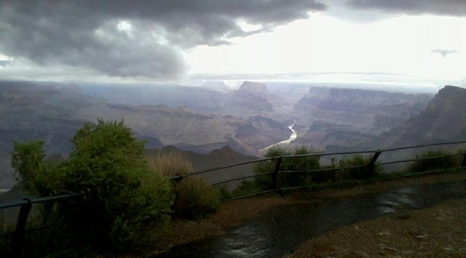 Grand Canyon v bouři