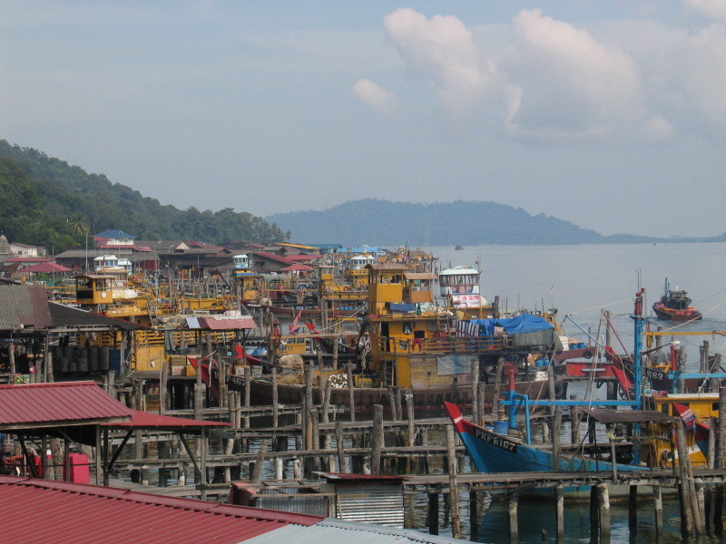 Rybářský přístav Pangkor.