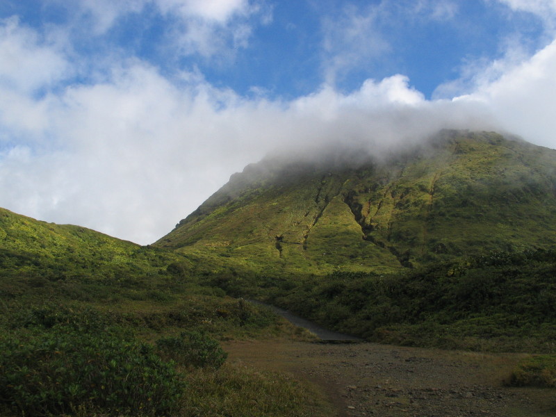 Sopka Le Soufriére.