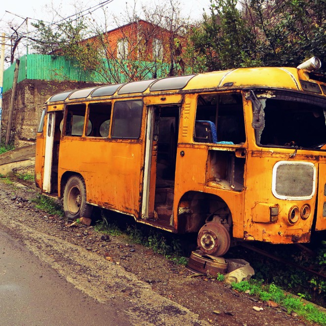 Starý autobus.