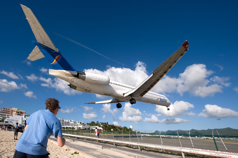 Maho Beach, St. Marteen (Svatý Martin).