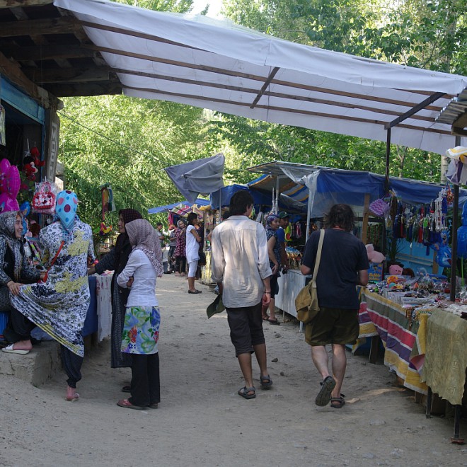 poutní místo v Arslanbobu, Kyrgyzstán