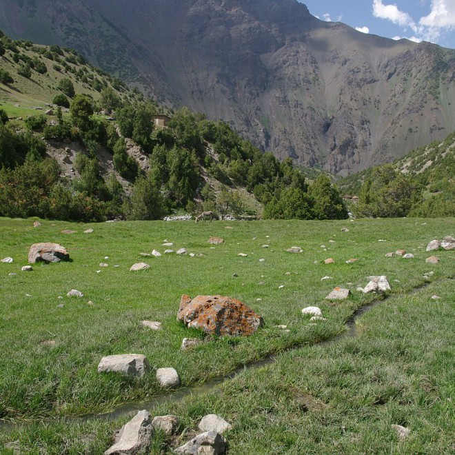 údolí Kindik, Alajský hřeben, Kyrgyzstán