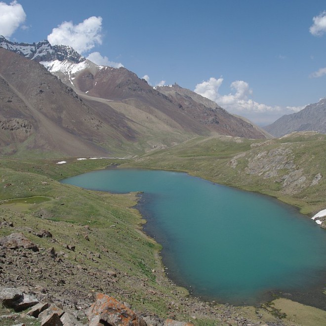 údolí Kindik, Alajský hřeben, Kyrgyzstán