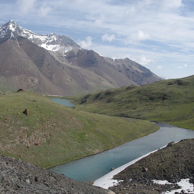 údolí Kindik, Alajský hřeben, Kyrgyzstán