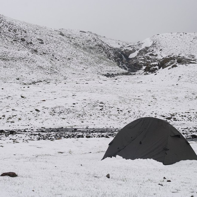 údolí Kindik, Alajský hřeben, Kyrgyzstán