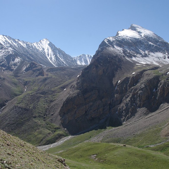 údolí Kindik, Alajský hřeben, Kyrgyzstán