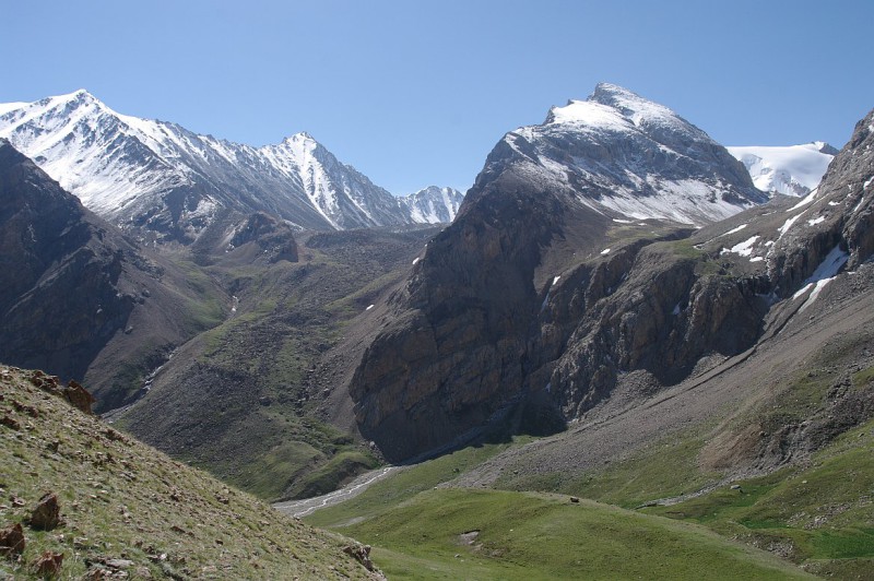údolí Kindik, Alajský hřeben, Kyrgyzstán