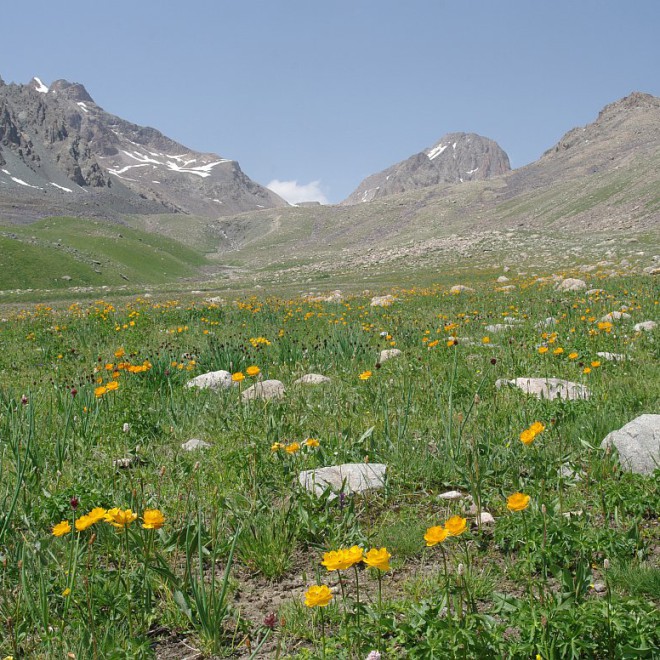 Kyrgyzstán, Kyrgyzský hřeben, hory