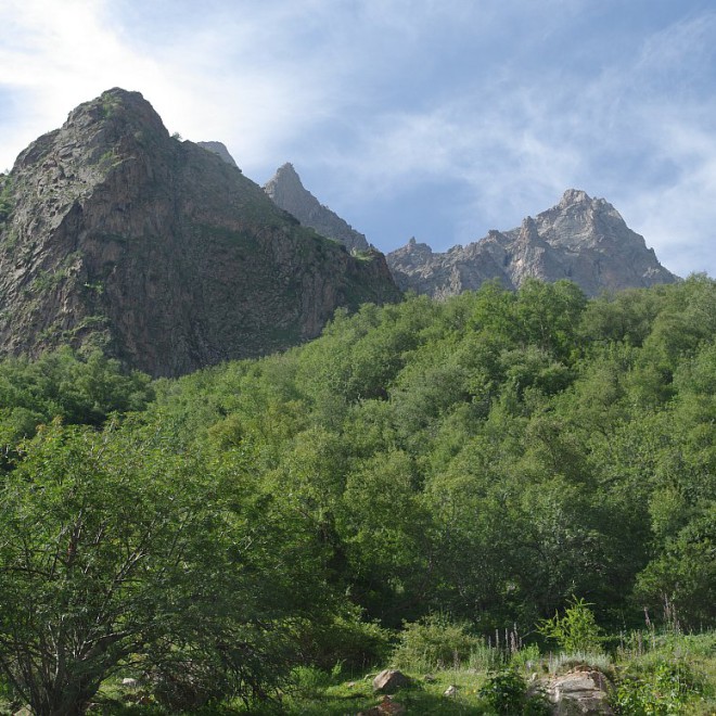 Kyrgyzstán, Kyrgyzský hřeben, hory