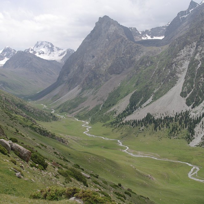 Severní svahy Těrskej Alatau, Kyrgyzstán