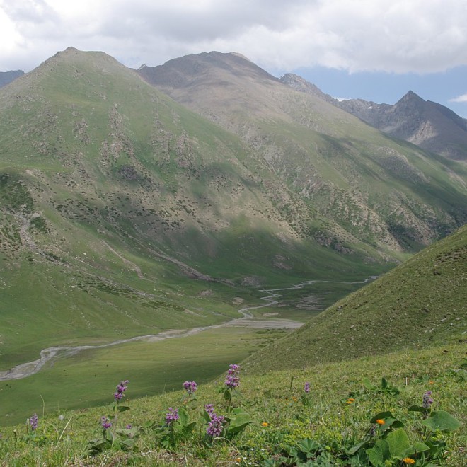 Severní svahy Těrskej Alatau, Kyrgyzstán