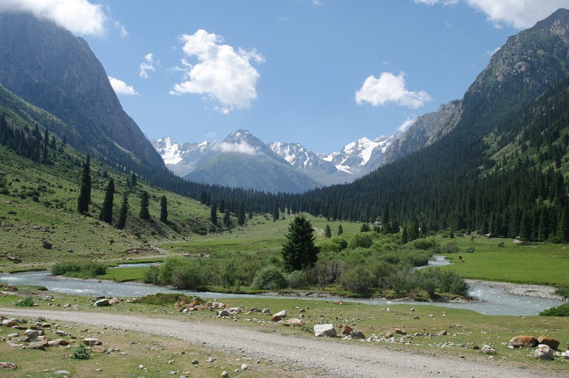 Severní svahy Těrskej Alatau, Kyrgyzstán