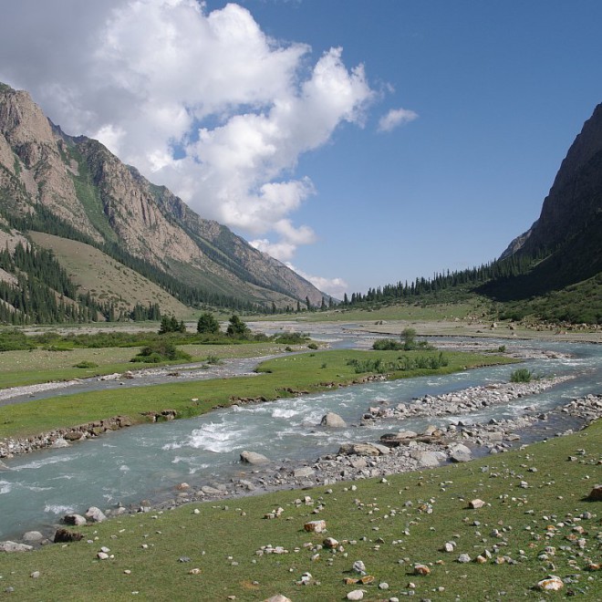 Severní svahy Těrskej Alatau, Kyrgyzstán