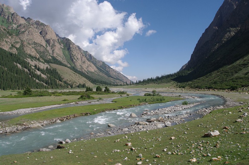 Severní svahy Těrskej Alatau, Kyrgyzstán