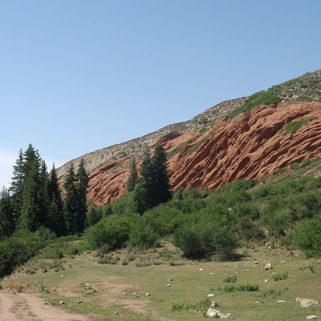 Severní svahy Těrskej Alatau, Kyrgyzstán