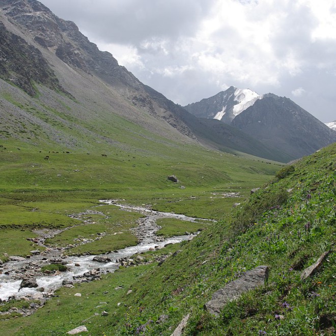 Severní svahy Těrskej Alatau, Kyrgyzstán