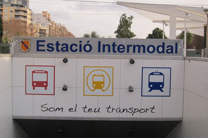 Vstup na nádraží Estació Intermodal, Palma de Mallorca