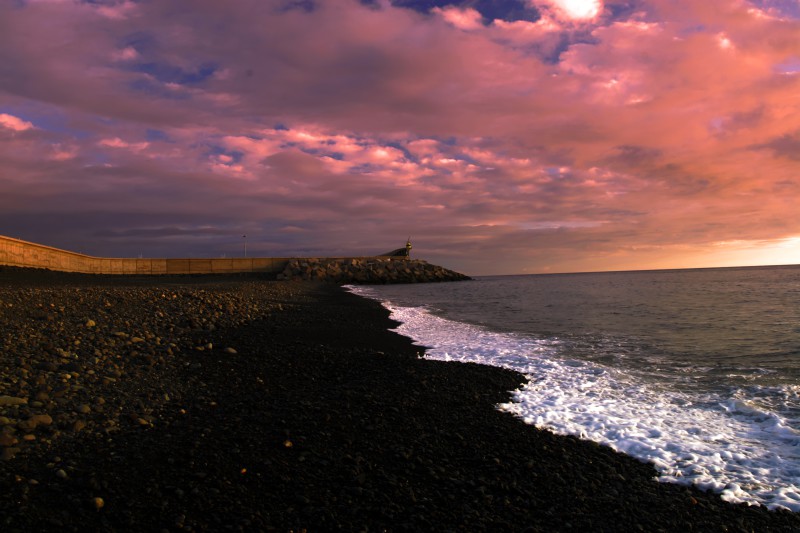 Pláž u Tazacorte, La Palma, Kanárské ostrovy