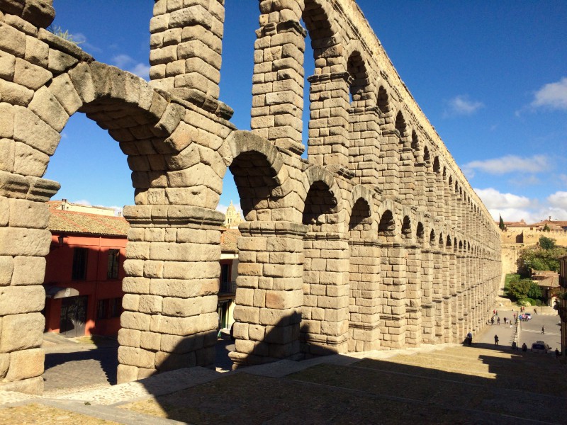 Akvadukt ve městě Segovia, Španělsko