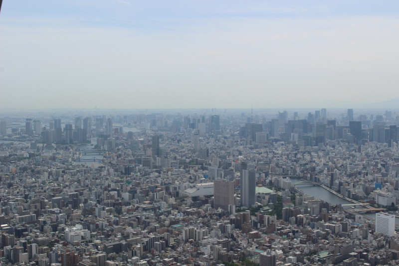 Výhled ze Skytree Tower 