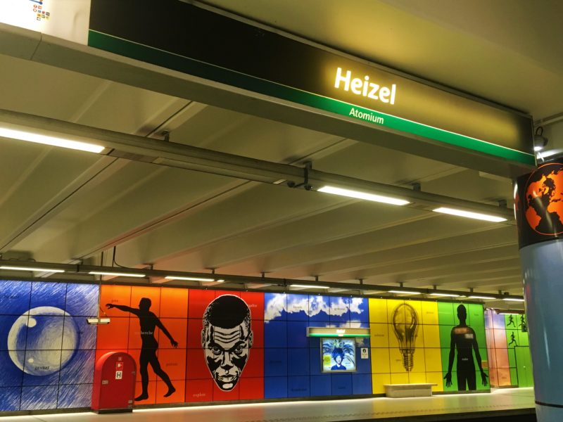 V bruselském metru – stanice Heizel