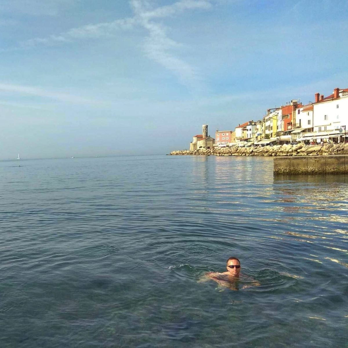 Piran swimming