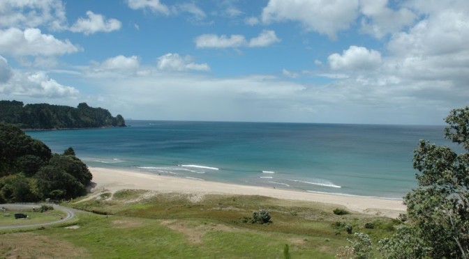 Hot Water Beach, Coromandel, Nový Zéland